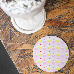 Cupcake Baking Birthday Round Paper Coaster