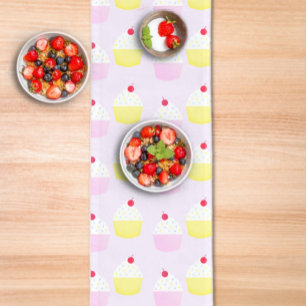 Cupcake Baking Birthday Short Table Runner