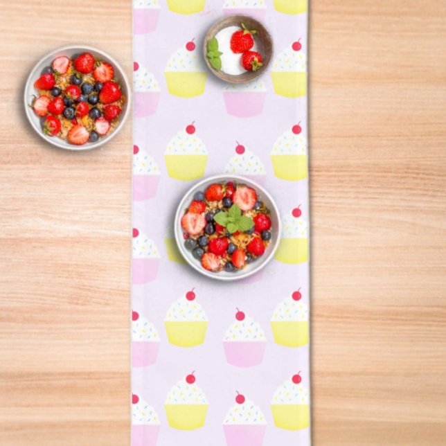 Cupcake Baking Birthday Short Table Runner (Creator Uploaded)