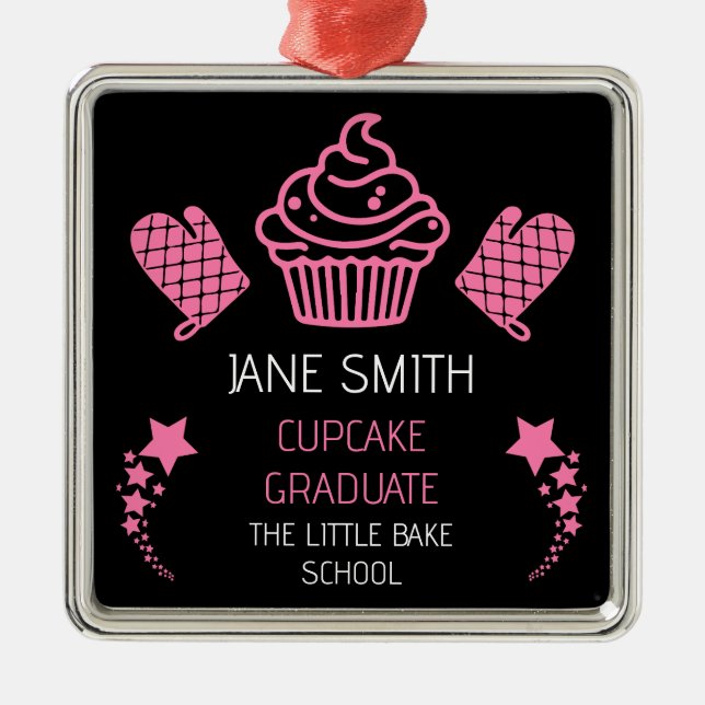 Cupcake Baking Course Metal Ornament (Front)