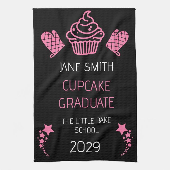Cupcake Baking Course Tea Towel (Vertical)