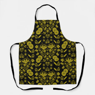 Cupcake Baking Folk Art Apron