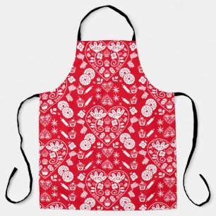 Cupcake Baking Folk Art Apron