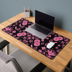 Cupcake Baking Folk Art Desk Mat