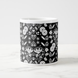 Cupcake Baking Folk Art Large Coffee Mug