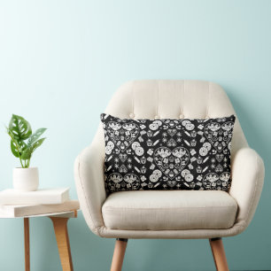 Cupcake Baking Folk Art Lumbar Cushion