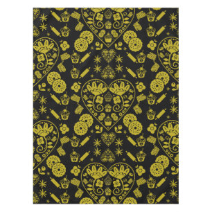 Cupcake Baking Folk Art Tablecloth
