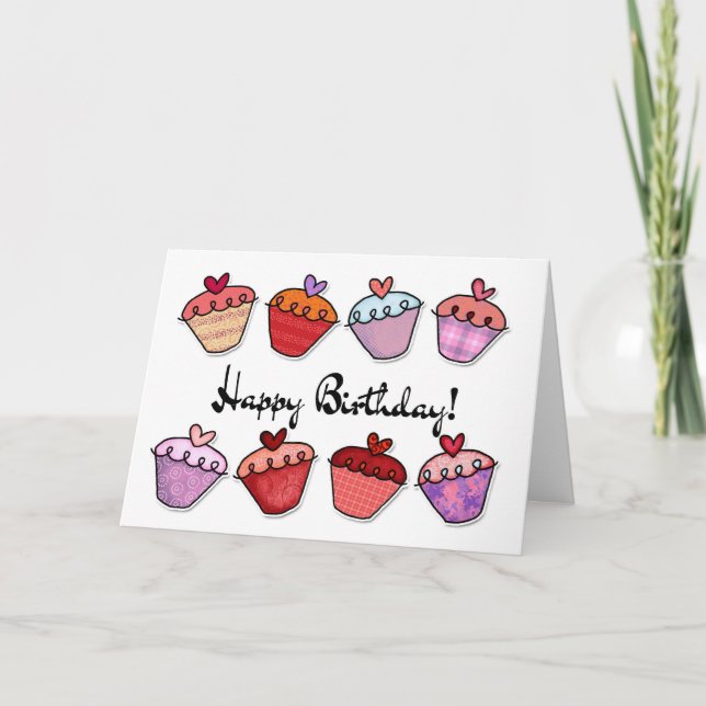 Cupcake Birthday Card (Front)