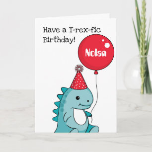 Cupcake Birthday Card with personalised name