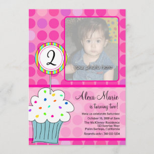 Cupcake Birthday Invitation