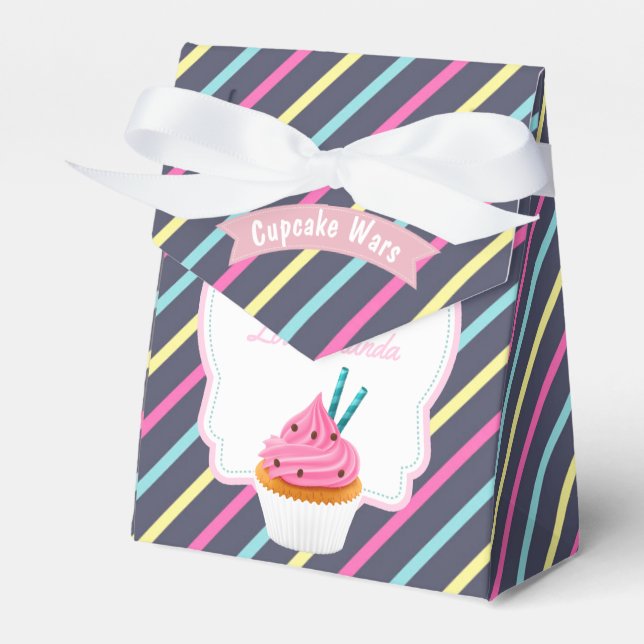 Cupcake Birthday Party Guest Favour Favour Box (Front Side)