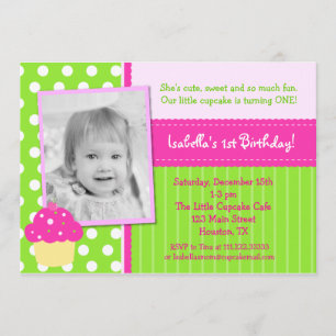Cupcake Birthday Party invitations