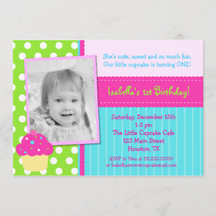 Cupcake Birthday Party Invitations