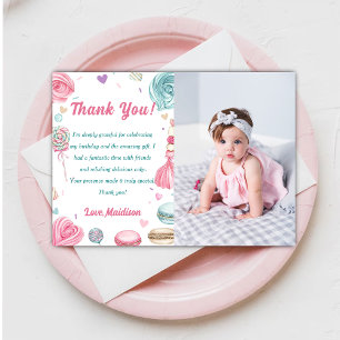 Cupcake Birthday Party So Sweet Candy Thank You Card