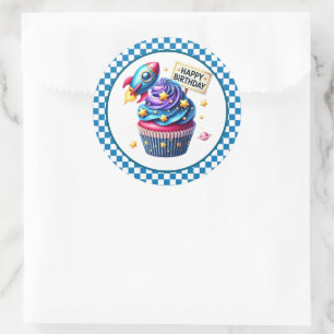Cupcake Birthday Stickers