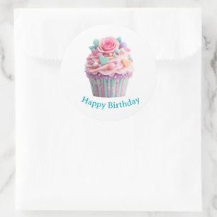 Cupcake Birthday Stickers