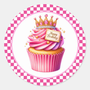 Cupcake Birthday Stickers