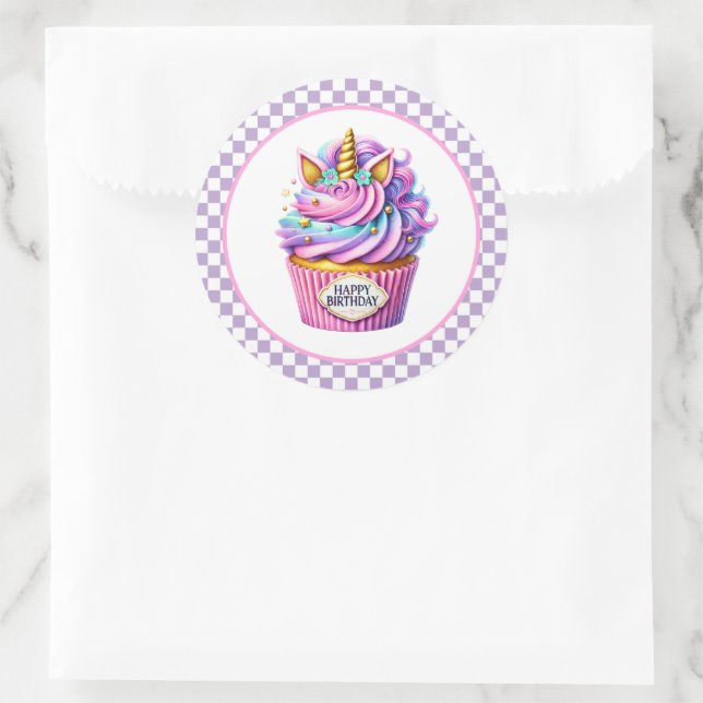 Cupcake Birthday Stickers (Bag)