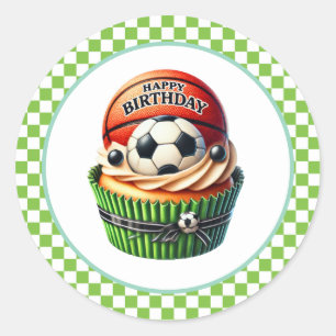 Cupcake Birthday Stickers