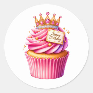 Cupcake Birthday Stickers