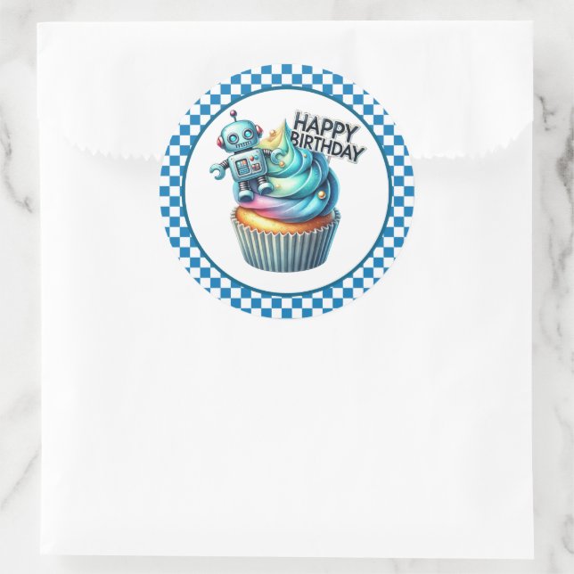 Cupcake Birthday Stickers (Bag)