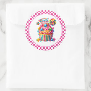 Cupcake Birthday Stickers