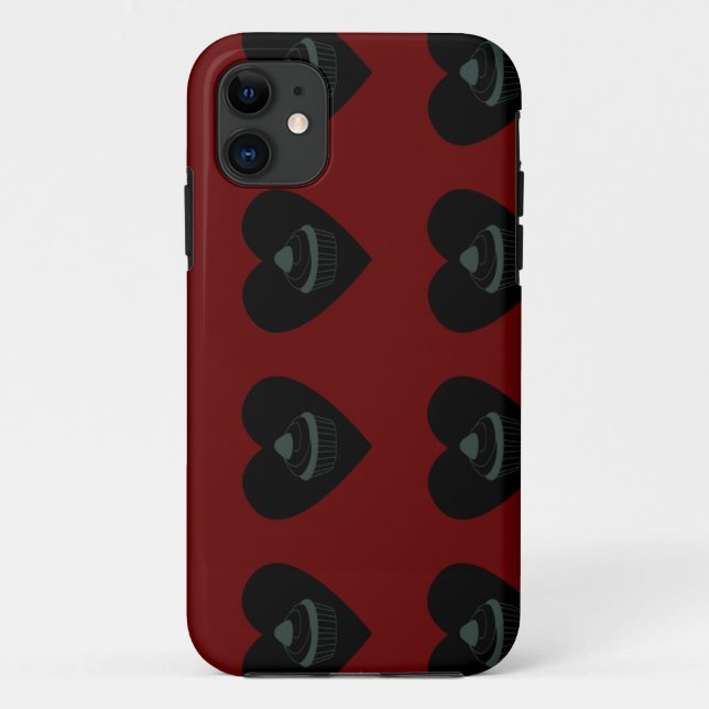 cupcake blood red black Case-Mate iPhone case (Back)