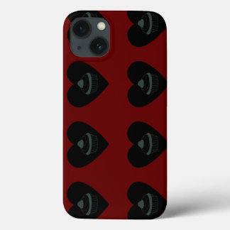 cupcake blood red black iPhone 13 case