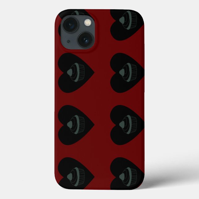 cupcake blood red black Case-Mate iPhone case (Back)