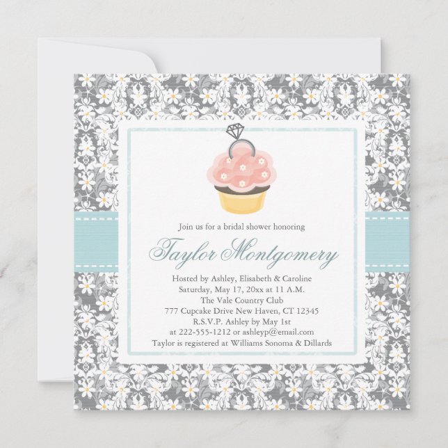 Cupcake Bridal Shower Invitations (Front)