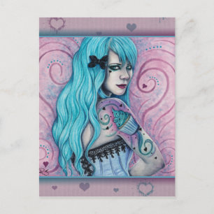 Cupcake Bubblegoth Pink Tattoos Turquoise Postcard