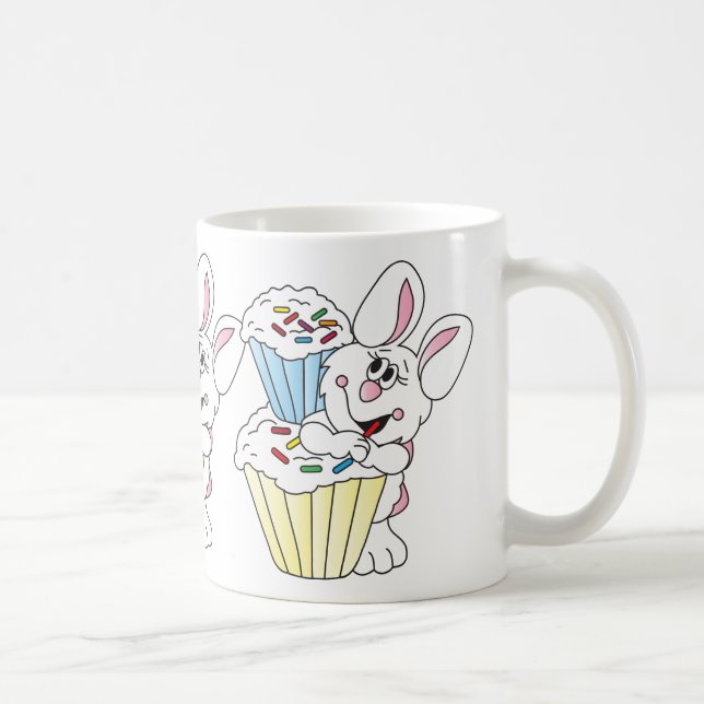 Cupcake Bunny Easter Coffee Mug (Right)