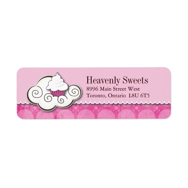 Cupcake Business Address Labels (Front)