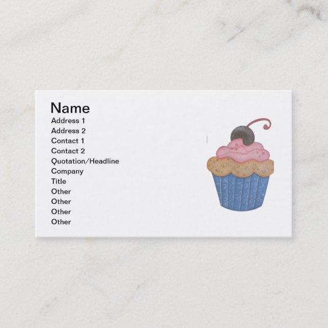 Cupcake Business Card (Front)
