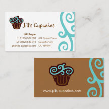 Cupcake Business Card (blue)