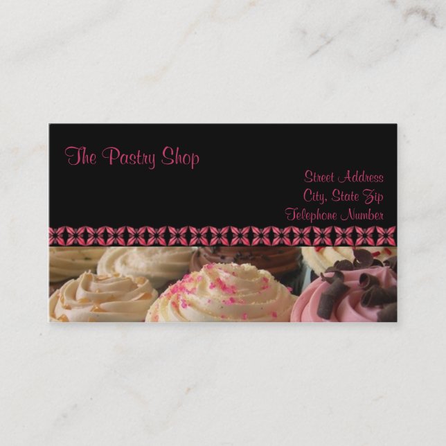 Cupcake Business Cards (Front)