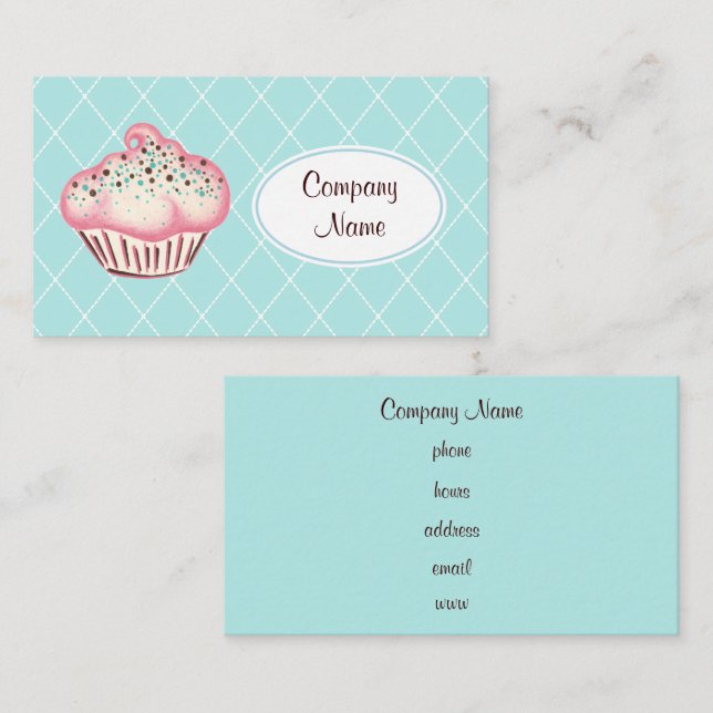 Cupcake Business Cards (Front/Back)