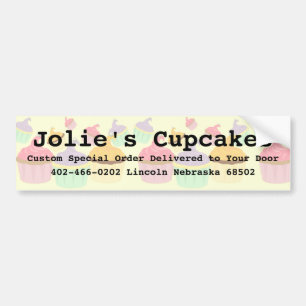 Cupcake Business Paper Products Bumper Sticker
