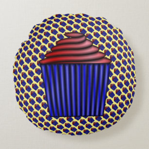 Cupcake by Kenneth Yoncich Round Cushion