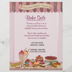 Cupcake, Cakes and Treats Bake Sale Flyer