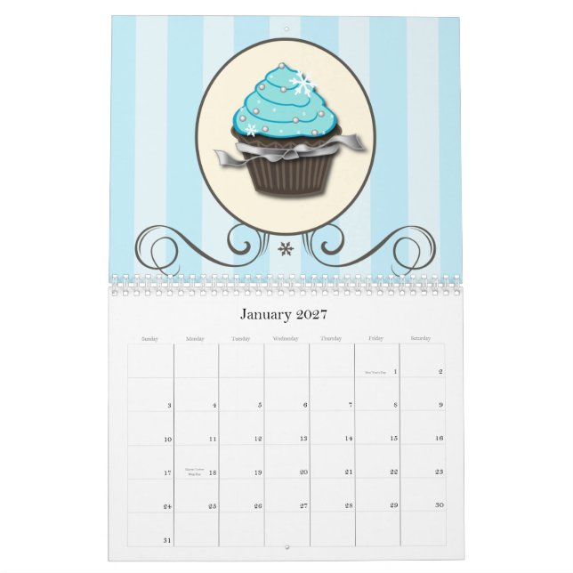 Cupcake Calendar 2011 Double Page (Jan 2027)