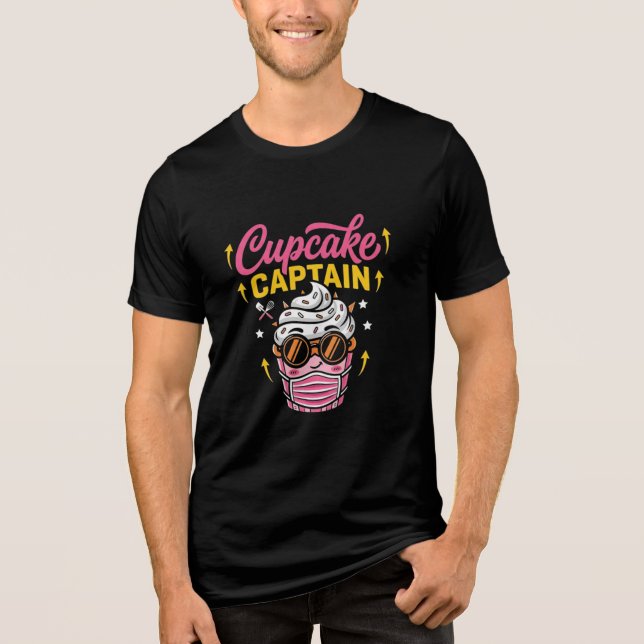 Cupcake Captain Cool Vibes Tri-Blend Shirt (Front)