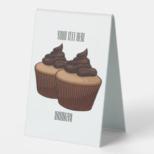 Cupcake cartoon illustration