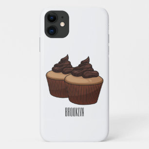 Cupcake cartoon illustration iPhone 11 case