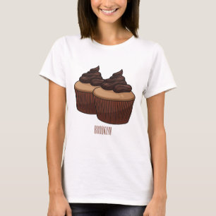 Cupcake cartoon illustration  T-Shirt