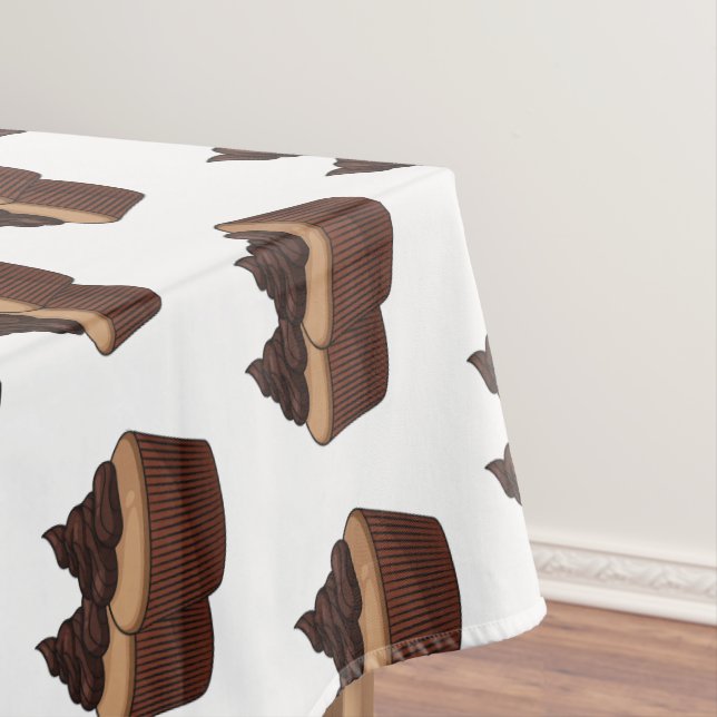 Cupcake cartoon illustration  tablecloth (In Situ)