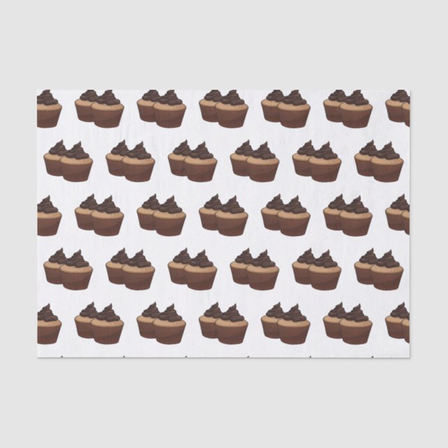 Cupcake cartoon illustration tissue paper (Front)