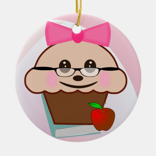 Cupcake Ceramic Tree Decoration (Front)
