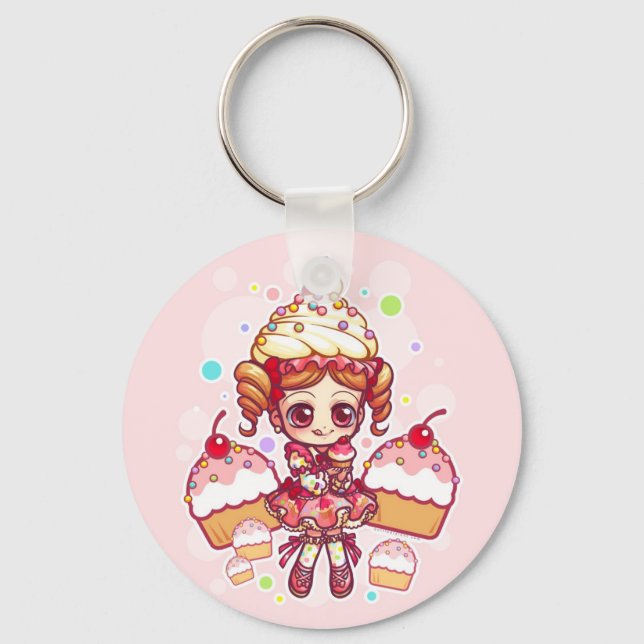 Cupcake-chan Keychain (Front)