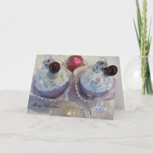Cupcake Christmas Tree Decorations Holiday Card